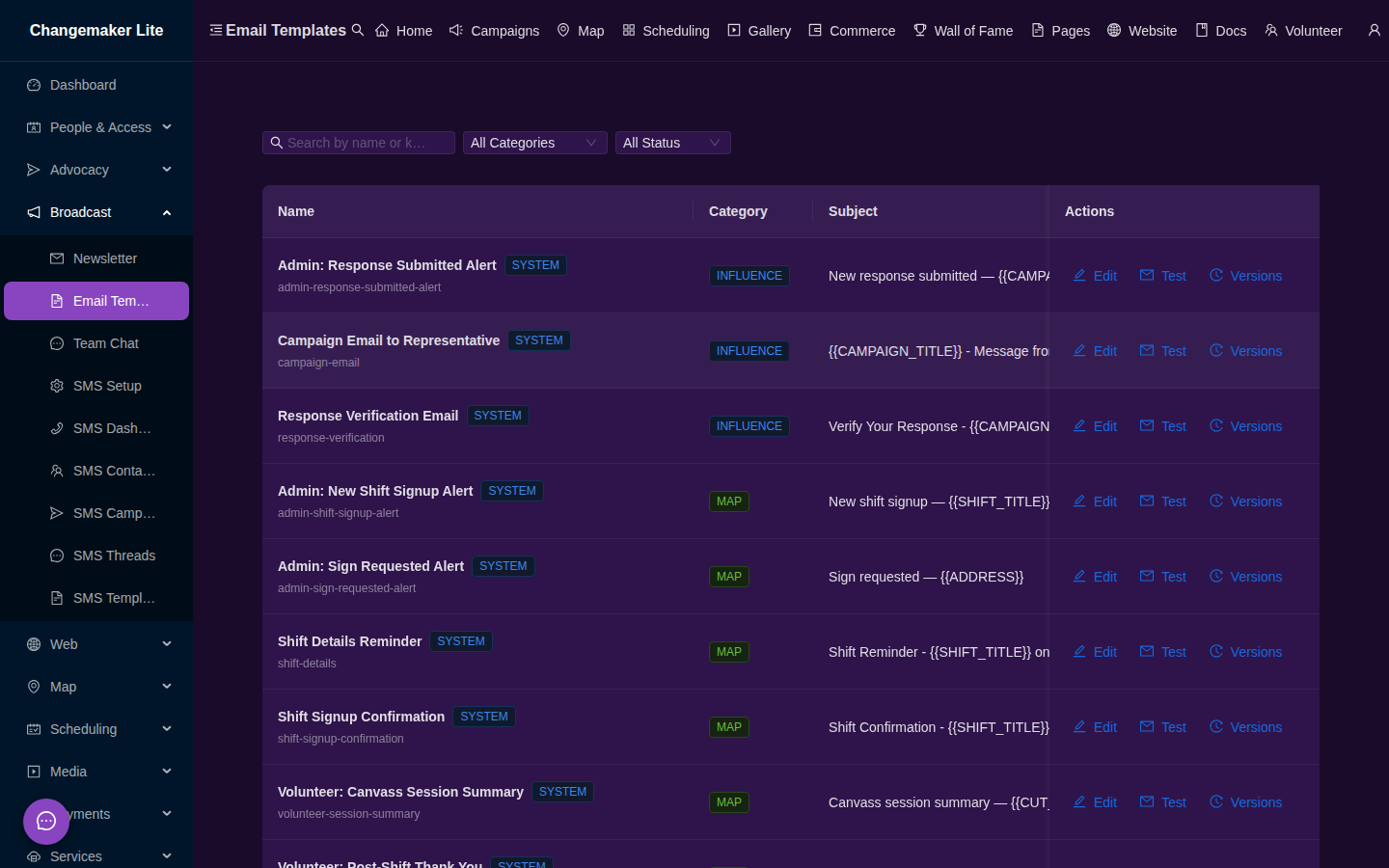 Email template editor