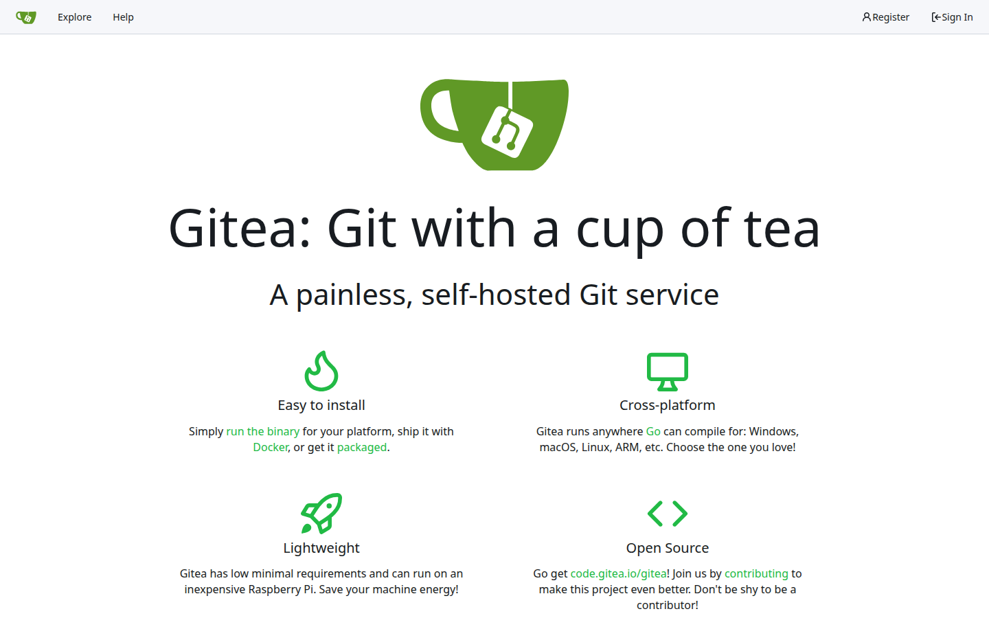Gitea Git hosting